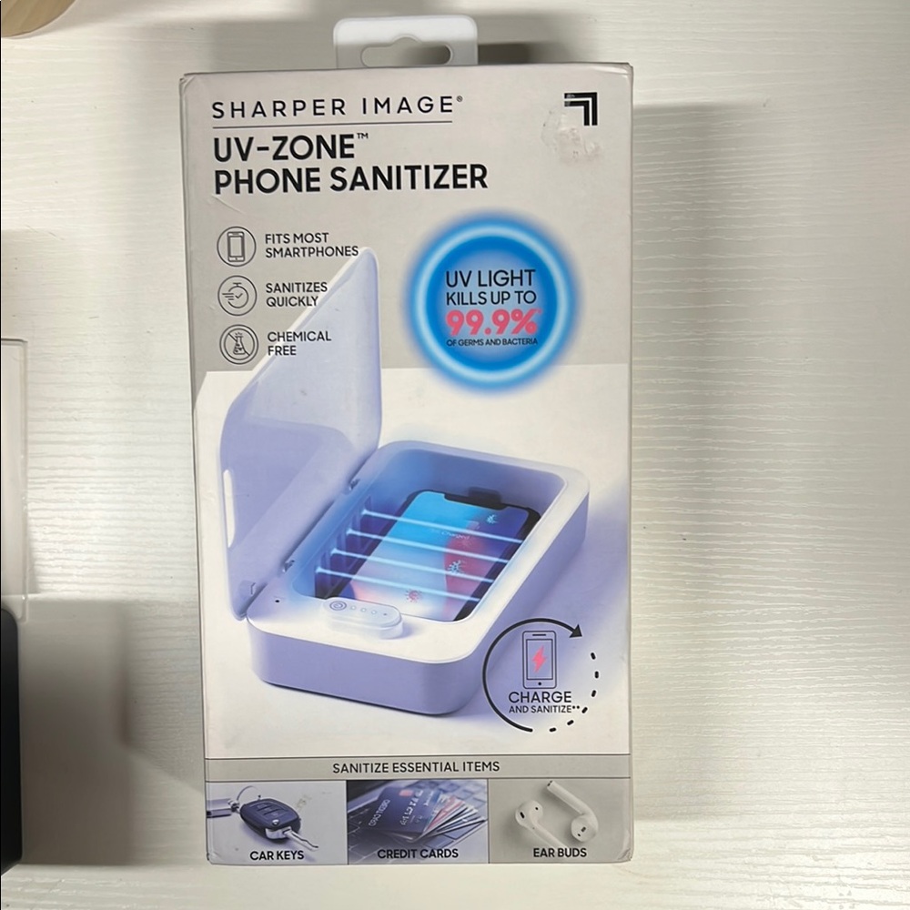 Sharper Image UV-Zone Phone Sanitizer - White